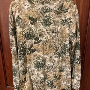 Women's Long Sleeve Cactus Print Top